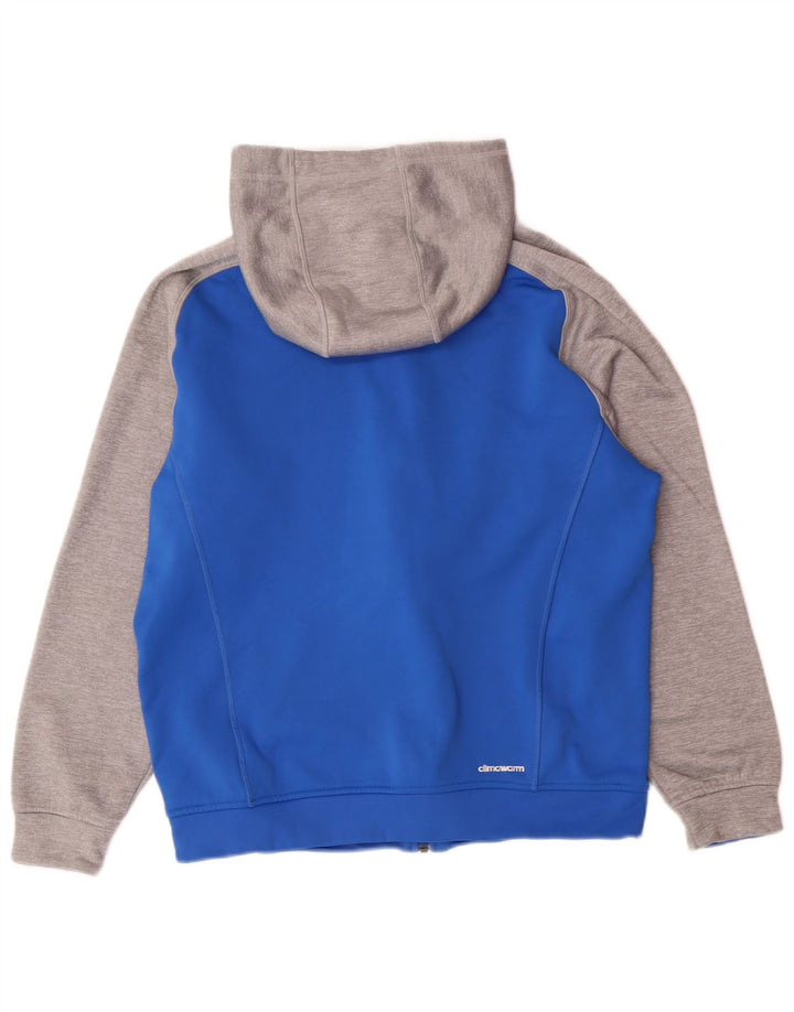 Maglione con cappuccio e zip ADIDAS da donna Climawarm UK 14 Blu medio Colourblock