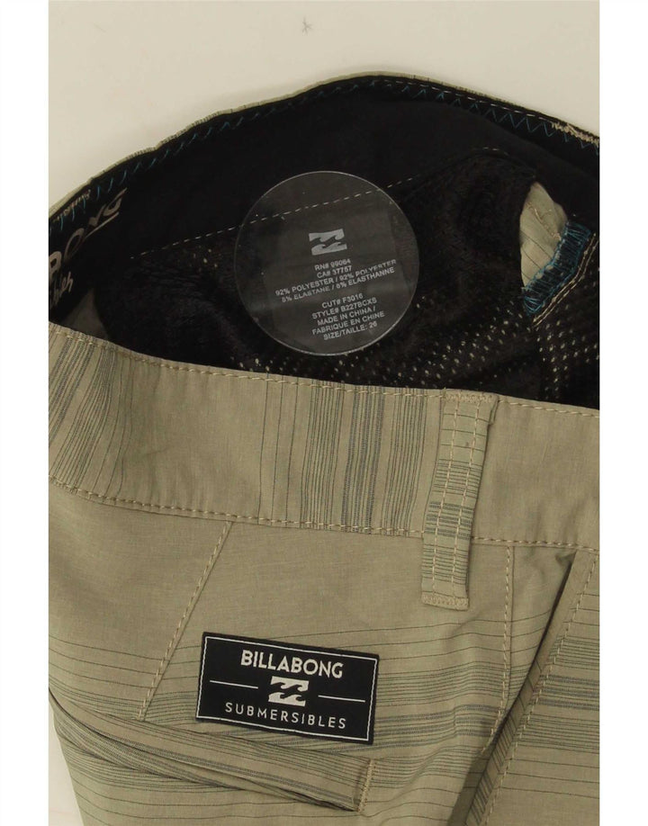 Pantaloncini chino da uomo Billabong W26 piccoli in poliestere a righe kaki