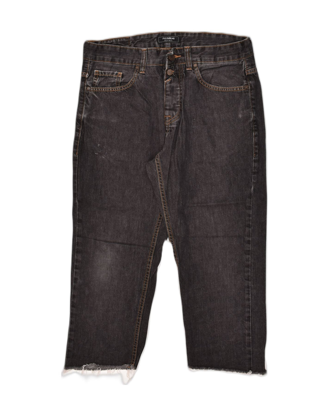PULL & BEAR Womens Capri Jeans EU 44 XL W34 L21 Black | Vintage Pull & Bear | Thrift | Second-Hand Pull & Bear | Used Clothing | Messina Hembry 