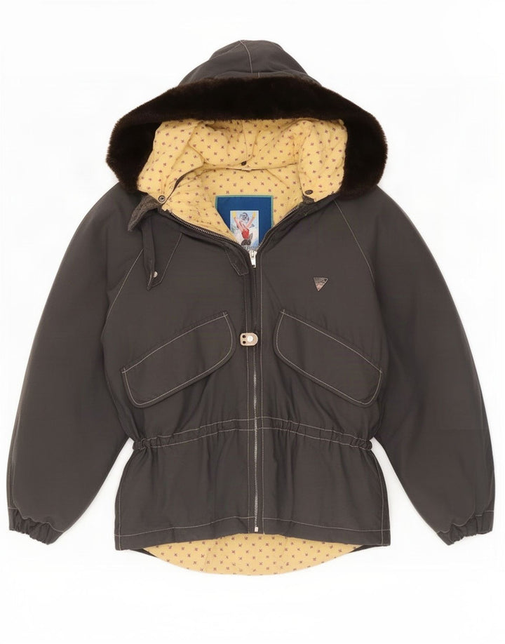 Giacca da sci con cappuccio da donna Post Card IT 42 Nylon grigio medio