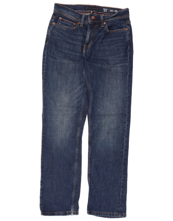 Tommy Hilfiger Uomo Droite Jeans dritti W30 L30 Cotone Blu