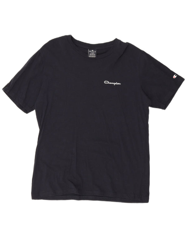 T-shirt da uomo Champion Top Large in cotone blu navy