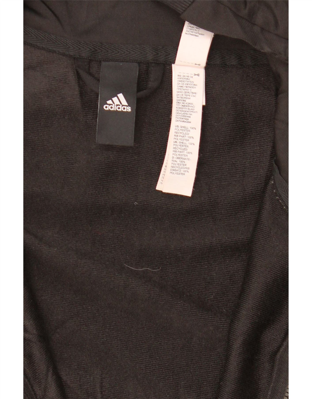 Giacca da tuta da uomo ADIDAS media nera in poliestere