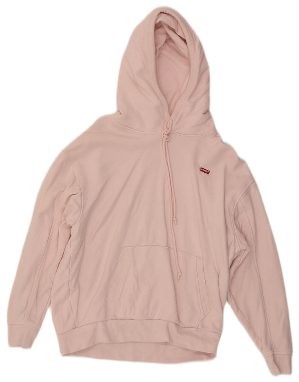 Maglione con cappuccio vestibilità rilassata da donna Levi's UK 6 XS cotone rosa