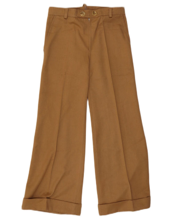 Pantaloni casual vintage a gamba larga da donna W26 L26 Beige