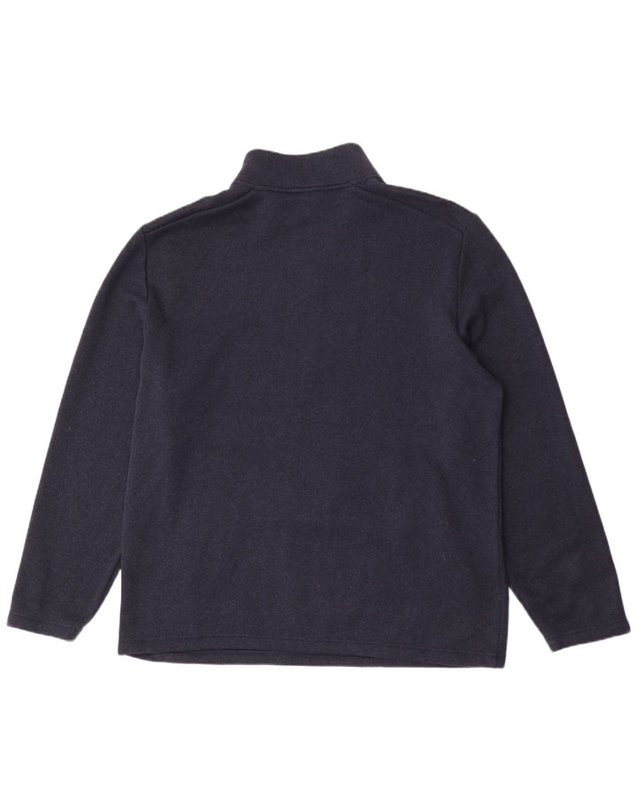 Felpa da uomo con collo con zip Rohan, maglione XL, poliestere blu navy