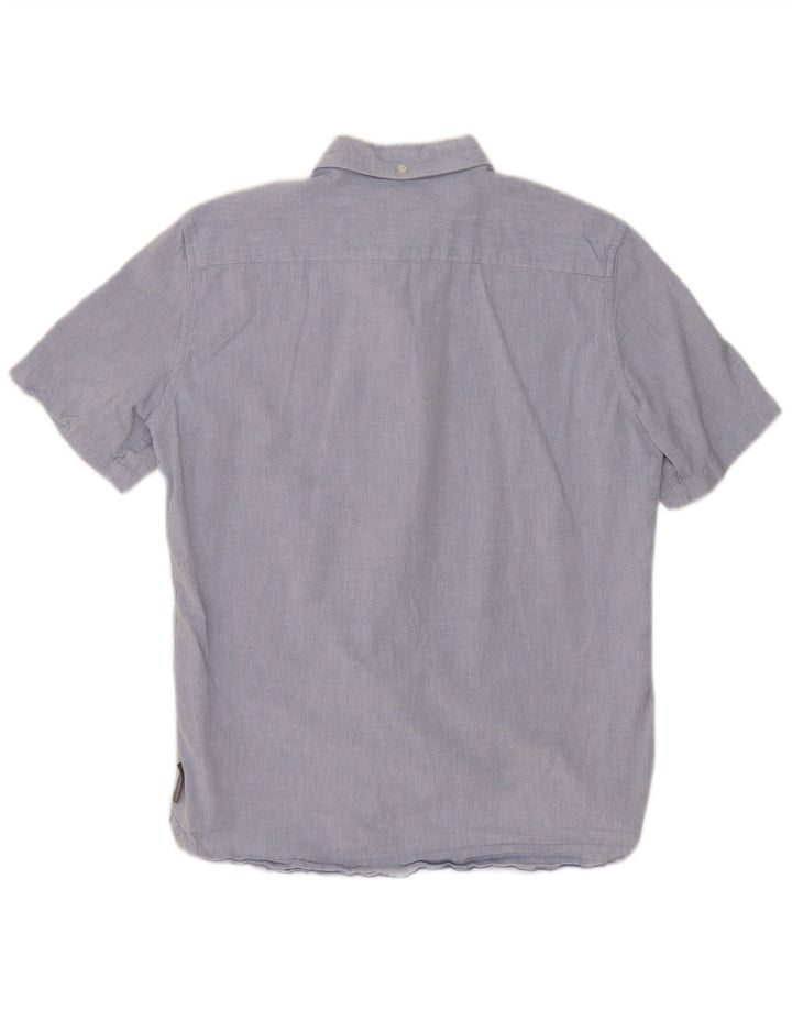 FRENCH CONNECTION Mens Short Sleeve Shirt Medium Blue Cotton