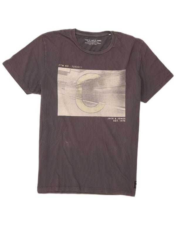 T-shirt grafica da uomo Jack & Jones Top XL in cotone grigio
