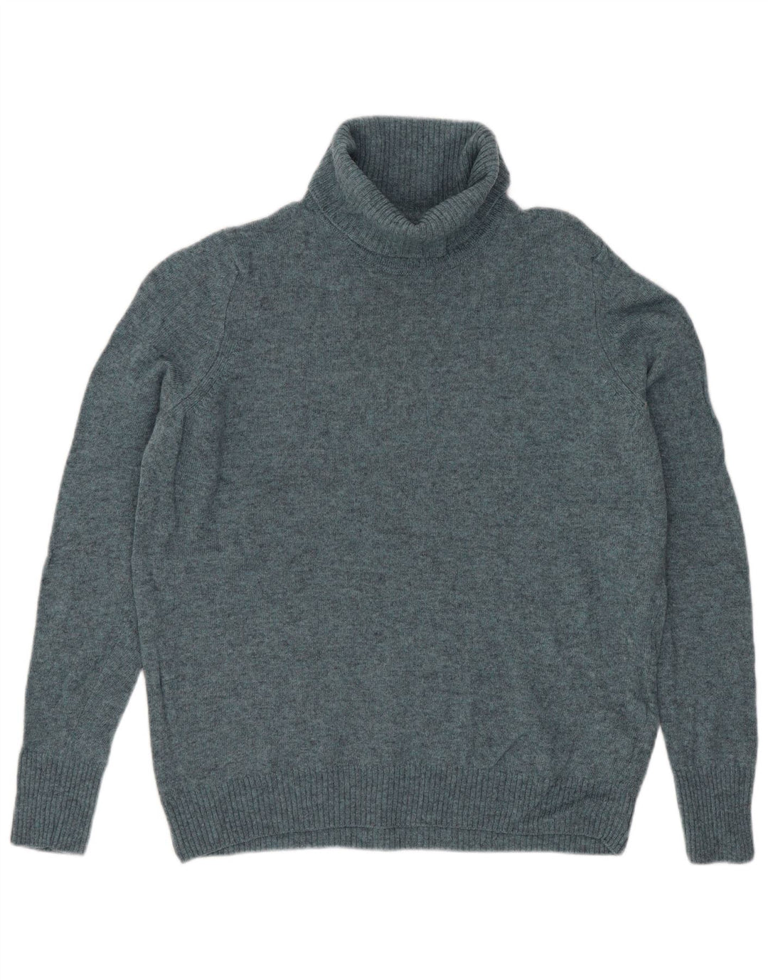 Maglione maglione a collo alto da donna Marks & Spencer UK 14 Lana blu medio