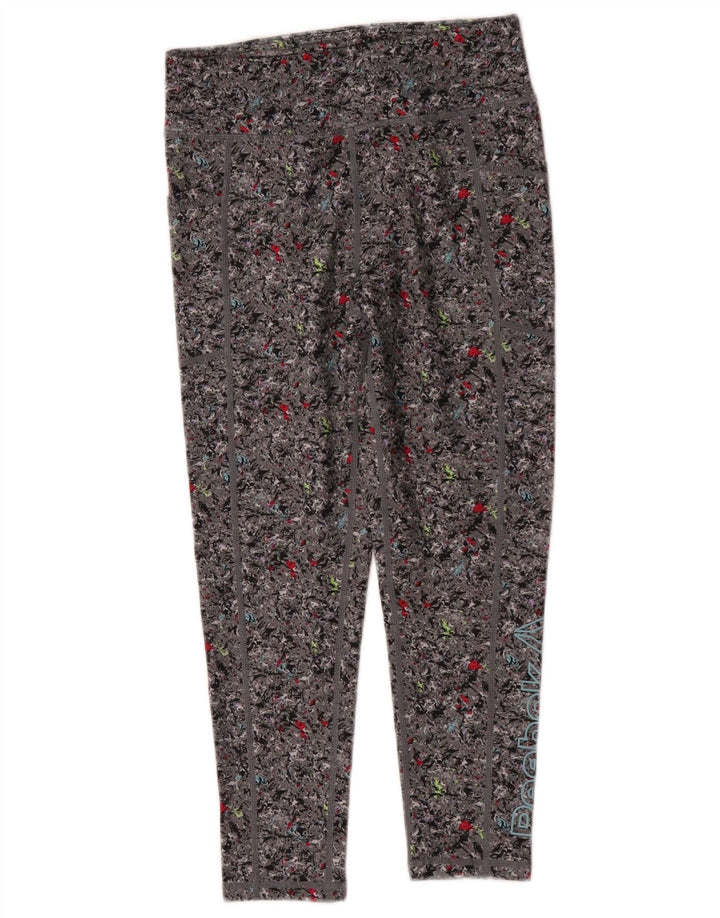 Leggings Reebok Bambina 10-11 Anni Large Grigio Floreale Poliestere