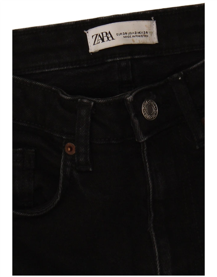 Jeans Bootcut da donna Zara EU 34 2XS W24 L26 Nero