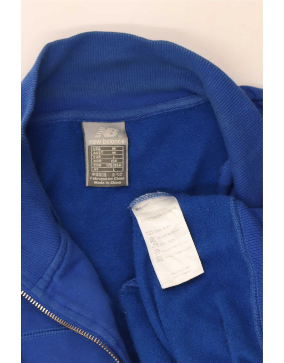 Giacca da ginnastica da uomo New Balance in cotone blu medio