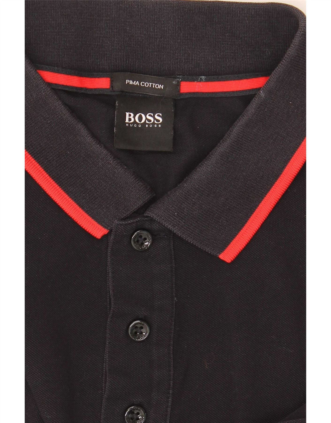 Polo da uomo Hugo Boss XL in cotone nero
