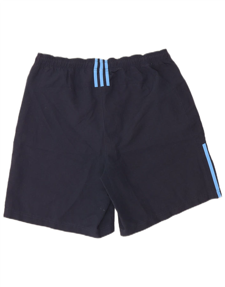 Pantaloncini sportivi da uomo Adidas Large blu navy in poliestere