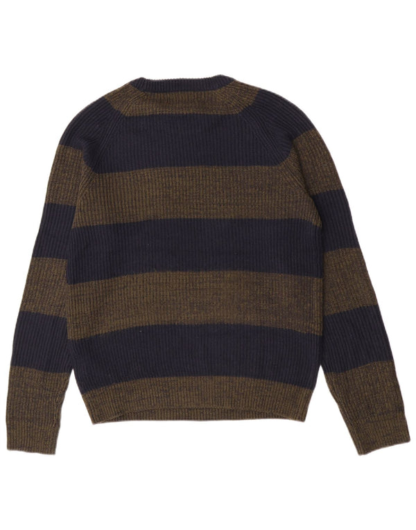 Maglione maglione girocollo da uomo Jack & Jones piccolo acrilico a strisce blu navy
