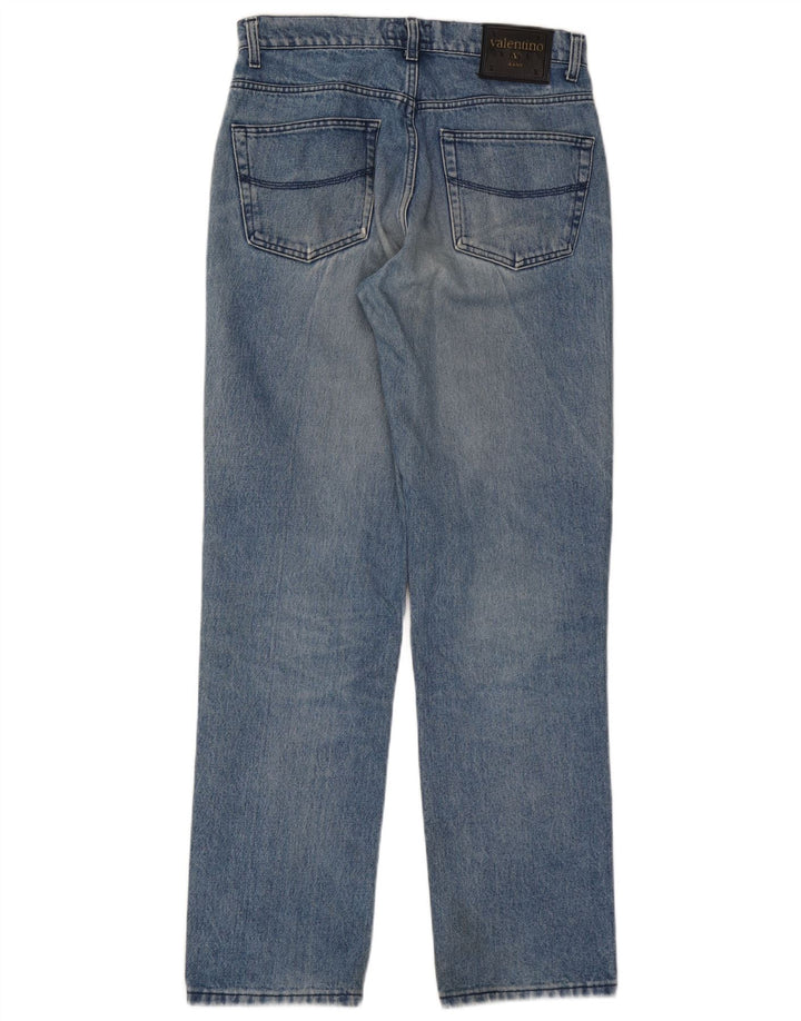Jeans dritti da uomo Valentino W33 L33 in cotone blu