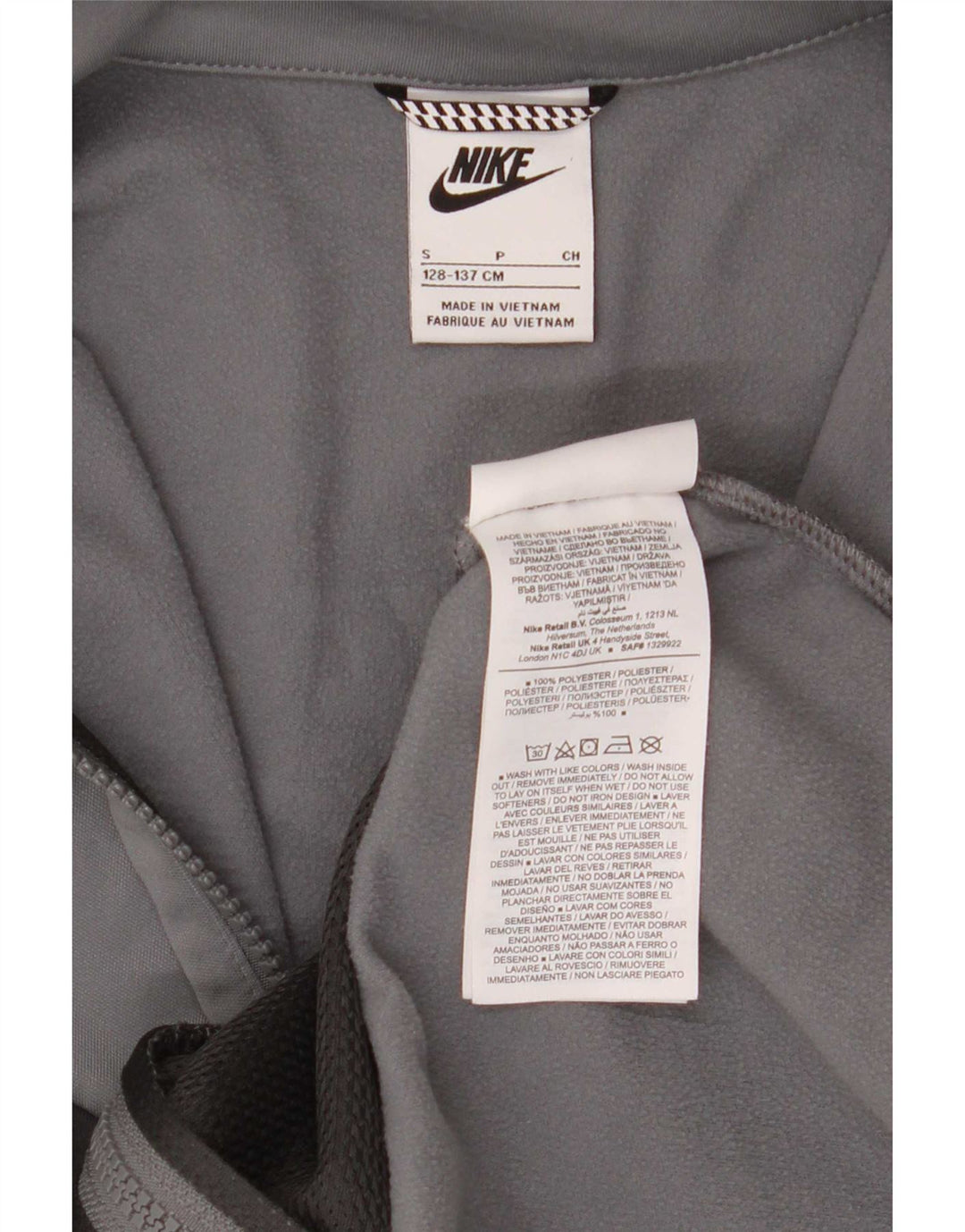 Giacca da tuta grafica Nike da ragazzo, 8-9 anni, piccola, colore grigio