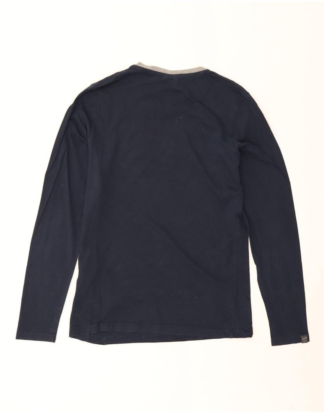 Jack & Jones Top grafico da uomo a maniche lunghe in cotone blu navy medio