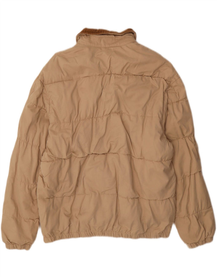 Giubbotto bomber da uomo Zara UK 40 Large Beige Colourblock Poliestere