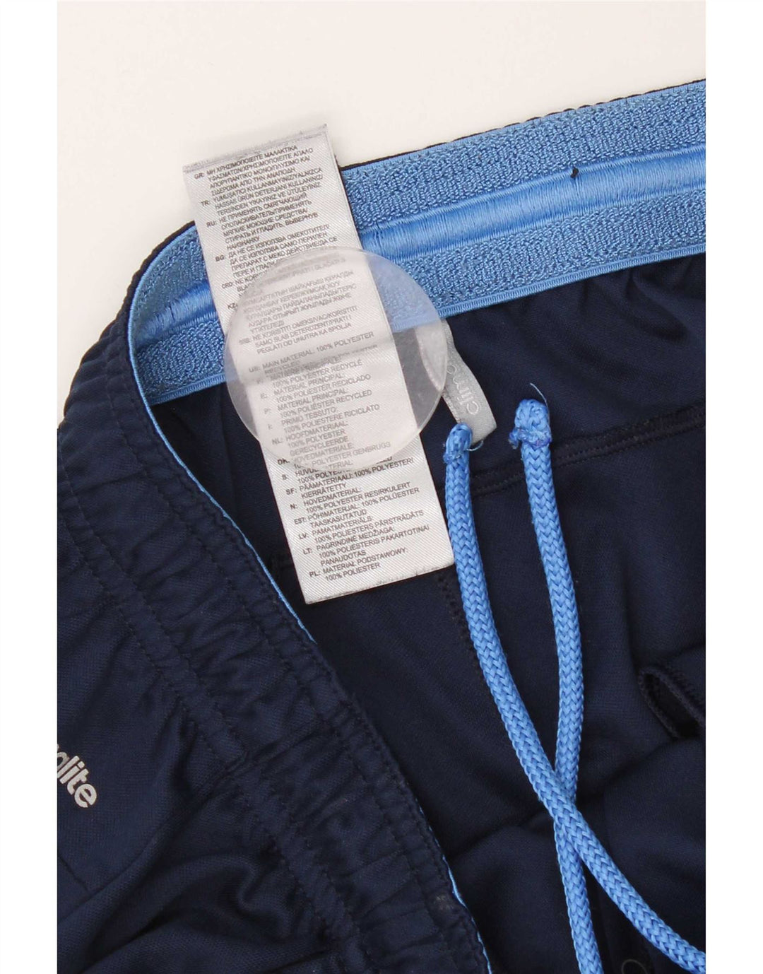Pantaloncini sportivi da uomo Adidas piccoli in poliestere blu navy