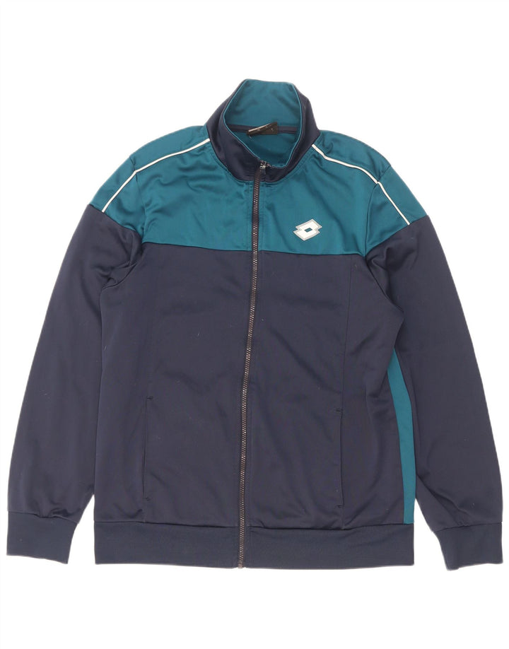 Giacca da tuta da uomo Lotto Life, grande, color block blu navy