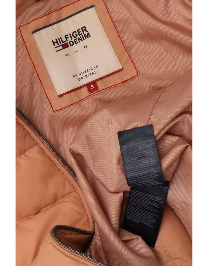 Giacca imbottita con cappuccio da donna Tommy Hilfiger UK 10 Small Rosa Poliestere