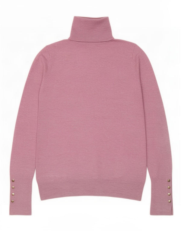 Maglione maglione collo alto da donna Zara UK 10 piccolo rosa