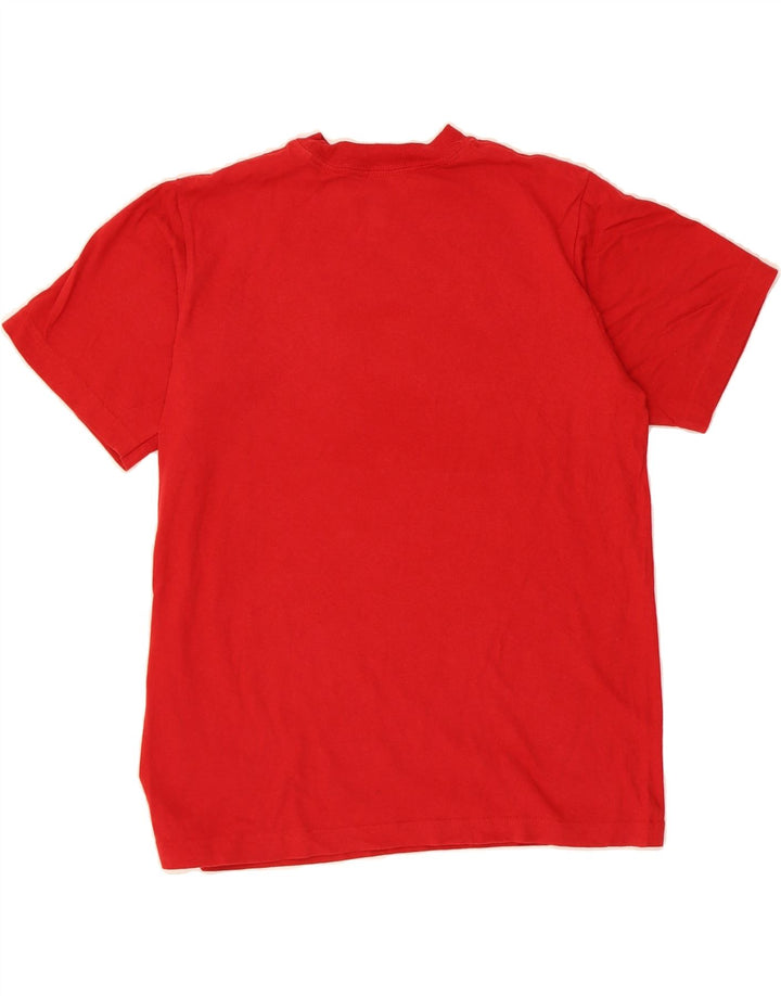 ADIDAS Boys Graphic T-Shirt Top 12-13 Years Red Vintage Adidas and Second-Hand Adidas from Messina Hembry 