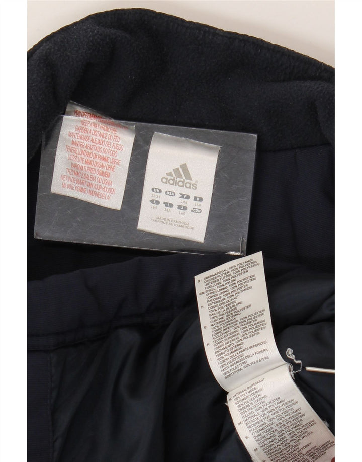 Giacca a vento grafica Adidas da ragazzo 13-14 anni in poliammide blu navy