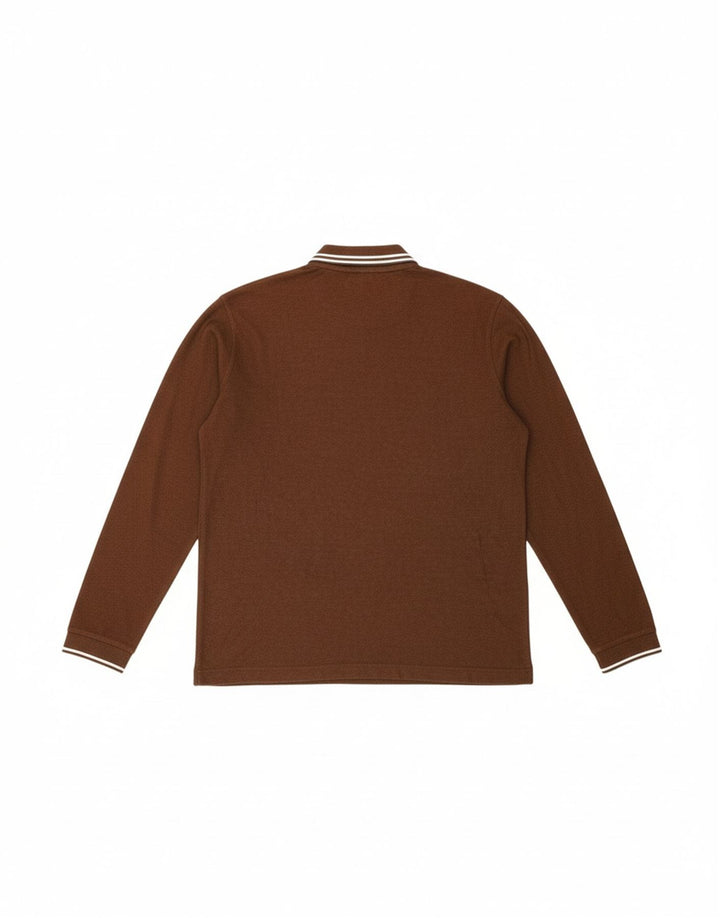 FILA Mens Polo Shirt XL Brown Cotton Vintage Fila and Second-Hand Fila from Messina Hembry 