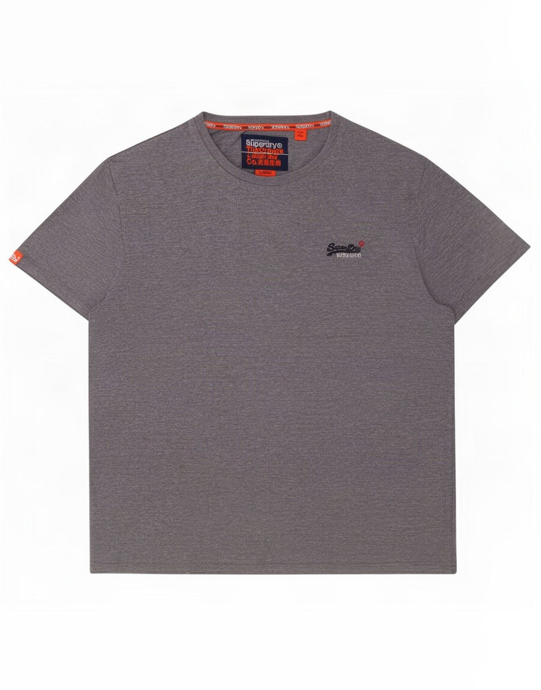 T-shirt da uomo Superdry Top grande in cotone grigio