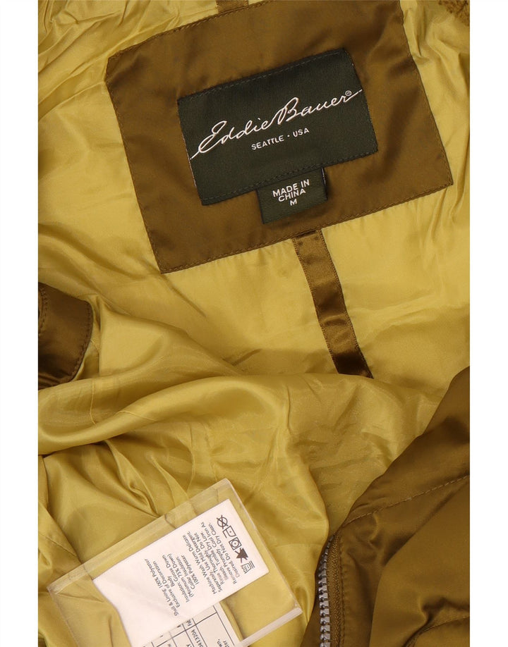 Gilet imbottito da donna Eddie Bauer UK 14 medio poliestere kaki
