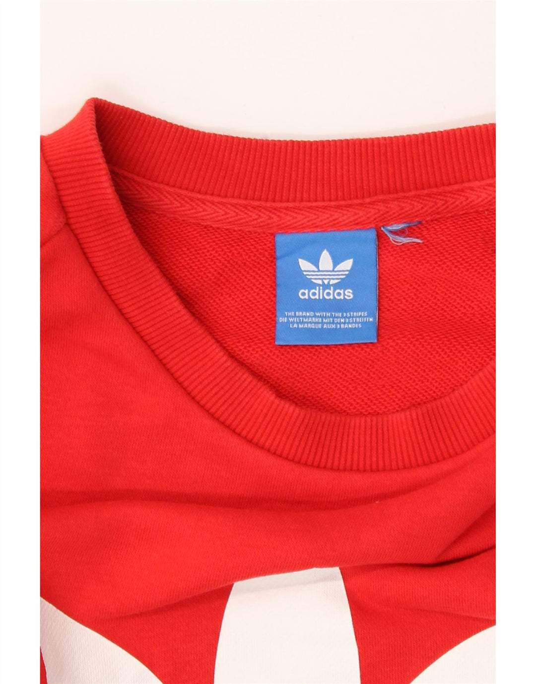 Felpa grafica da donna Adidas Jumper UK 8 Small rossa