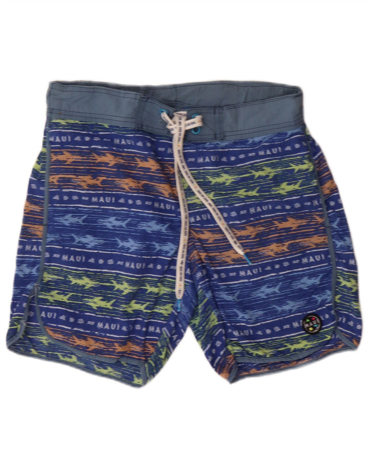MAUI AND SONS Pantaloncini da bagno da uomo piccoli in poliammide a righe blu