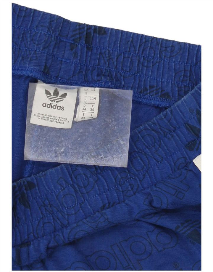 Pantaloncini sportivi grafici da donna ADIDAS UK 8 piccoli blu
