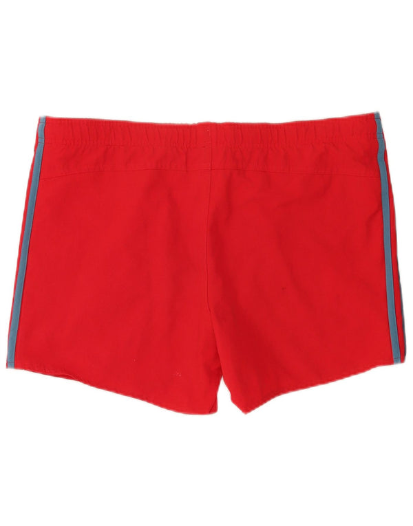 Pantaloncini sportivi Adidas da uomo in nylon rosso medio
