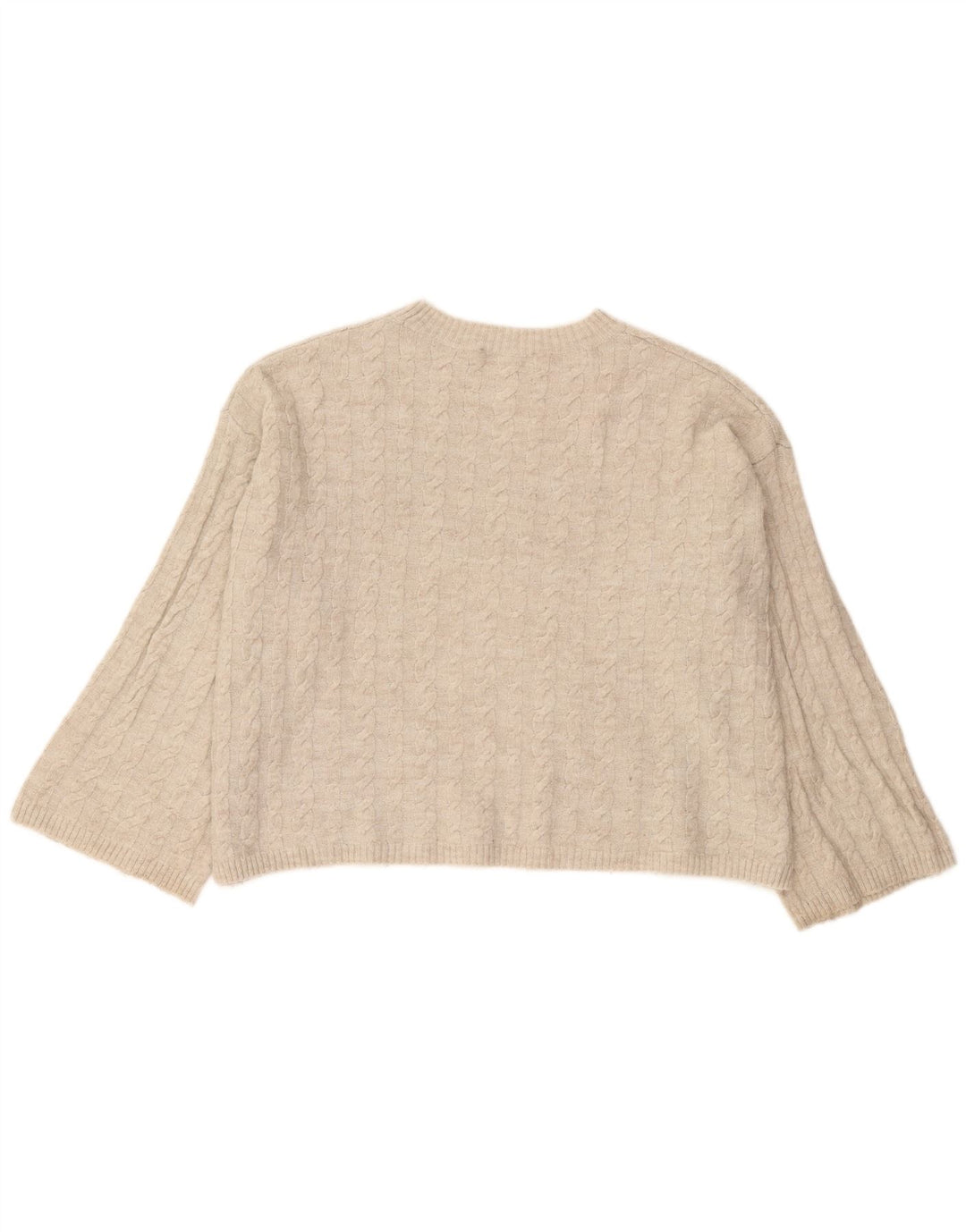 Maglione girocollo oversize da donna Zara UK 10 piccolo Beige