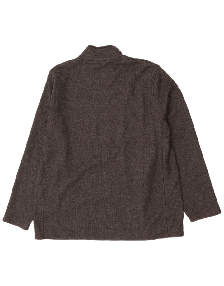 Maglione da uomo con collo con zip Mountain Warehouse 2XL cotone grigio