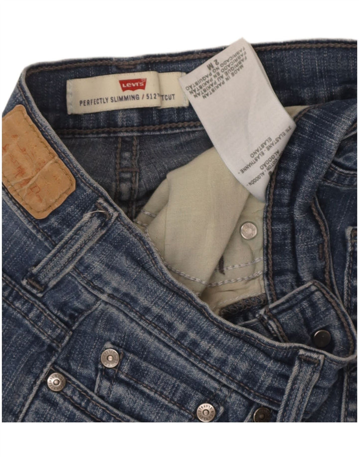 Levi's Donna 512 Jeans Bootcut Perfettamente Dimagranti W26 L30 Cotone Blu