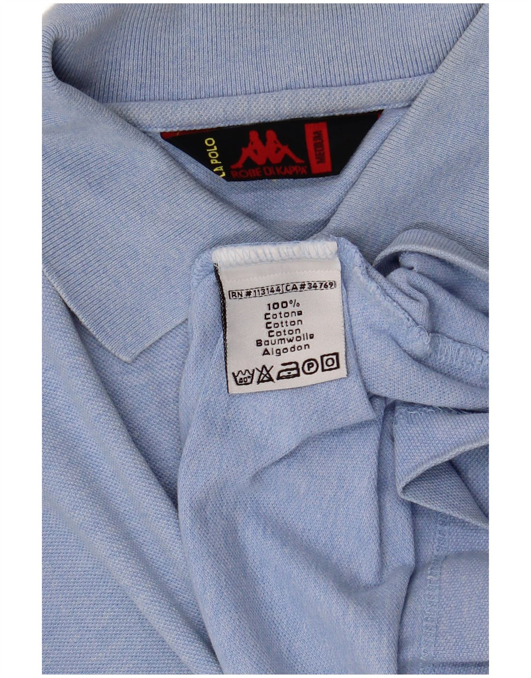 Polo Kappa Uomo Blu Medio in cotone