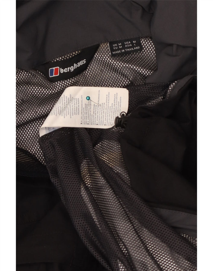 Giacca antipioggia da uomo con cappuccio Berghaus UK 38 media nera in poliammide