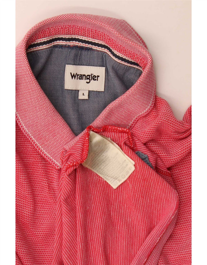 Polo da uomo Wrangler grande in cotone rosso
