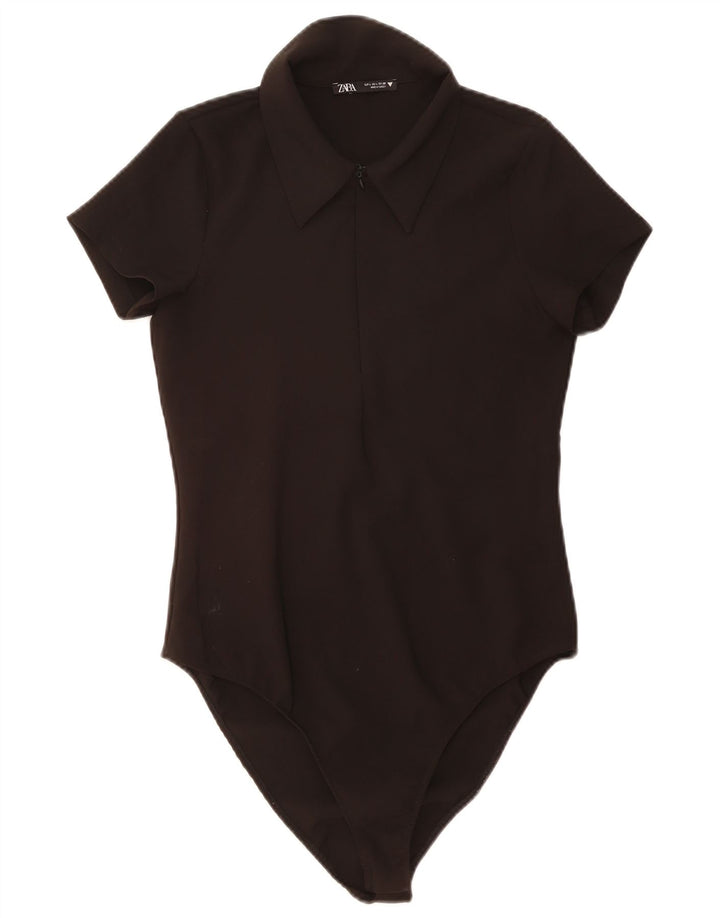 Body Zara da donna con collo alto UK 14 grande poliestere nero