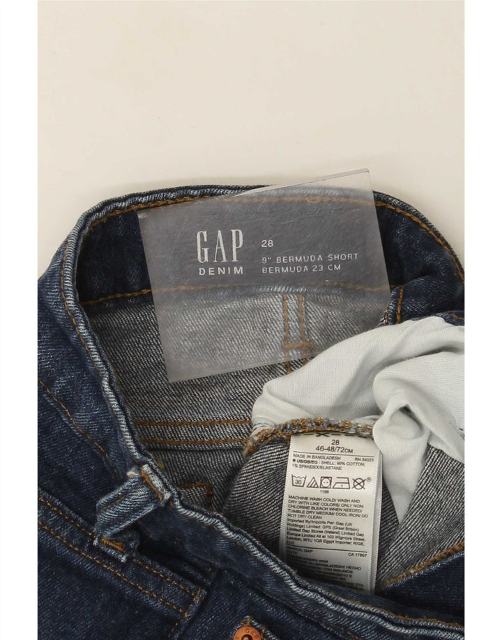 Pantaloncini Bermuda in denim da donna Gap W28 cotone blu medio