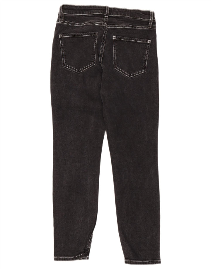 TOPSHOP Jeans slim corti Baxter da donna W26 L25 neri