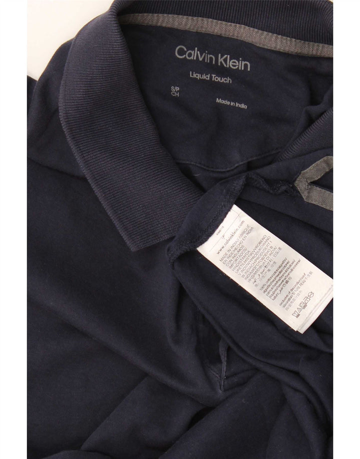 Polo da uomo Calvin Klein piccola in cotone blu navy