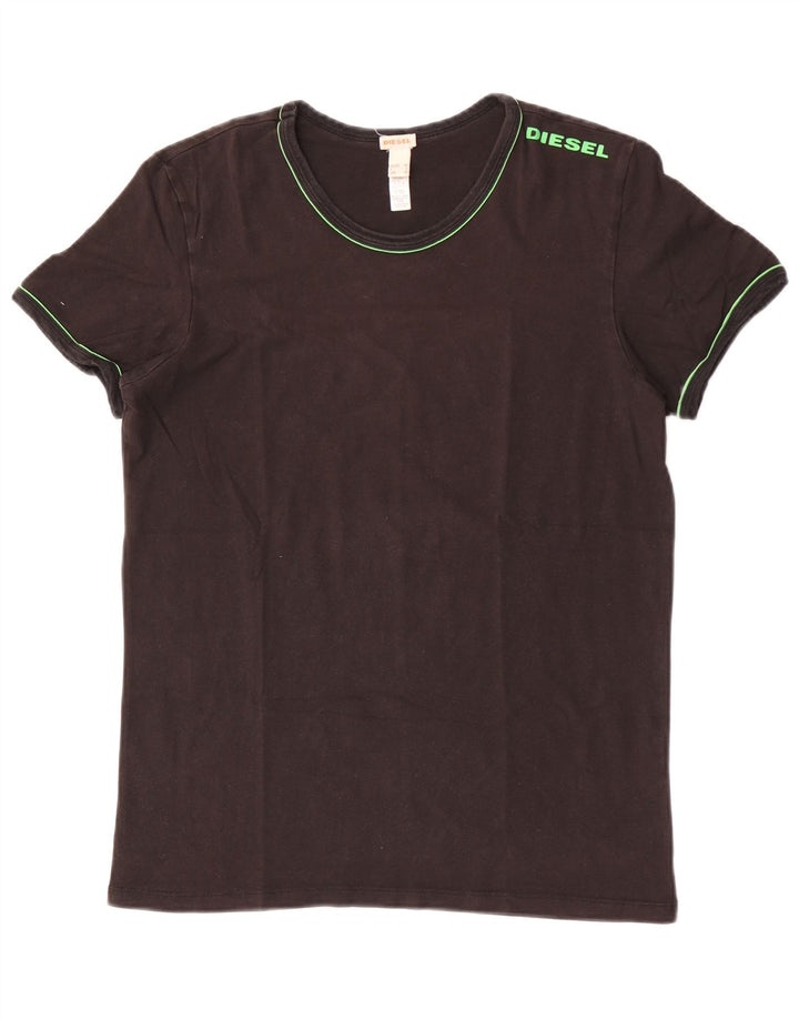T-shirt da uomo Diesel Top in cotone nero medio