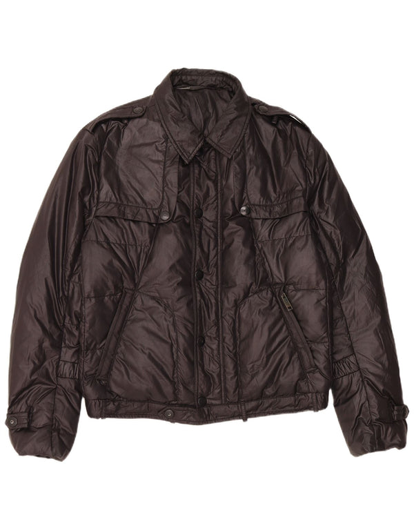 Giacca imbottita militare vintage da uomo IT 52 XL poliestere nero