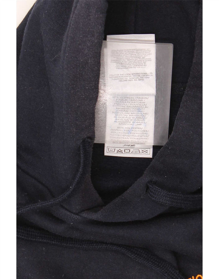 Maglione con cappuccio da uomo Russell Athletic, cotone blu navy medio
