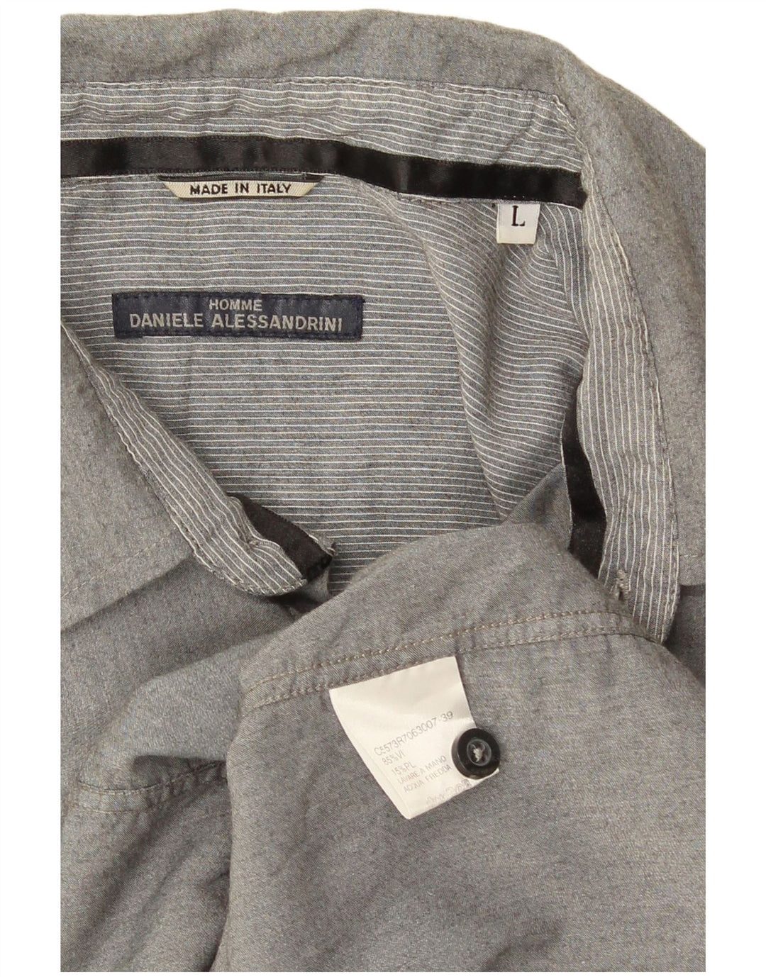 Camicia Uomo Daniele Alessandrini Large in Viscosa Grigia